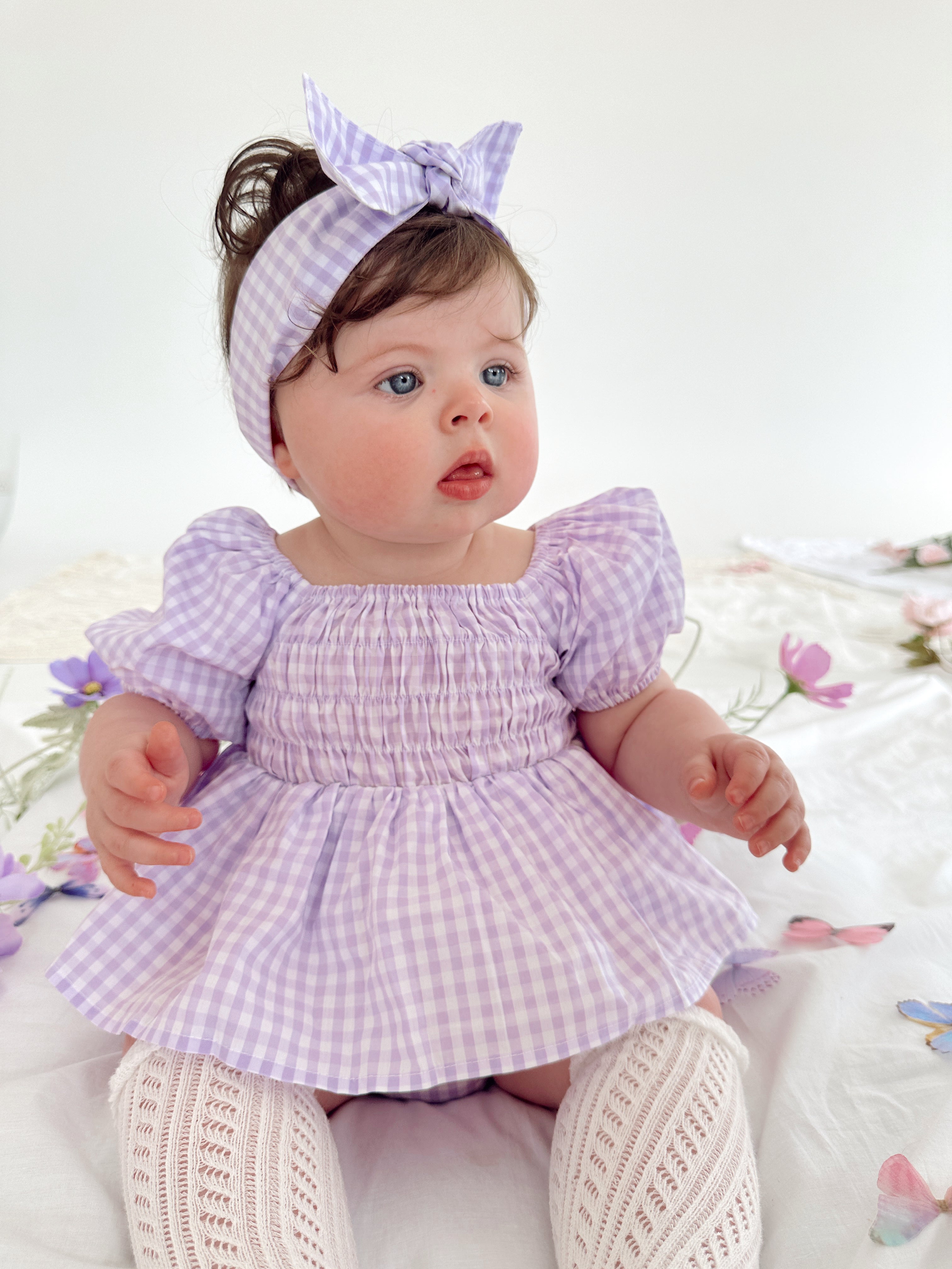 Pink and violet little girl dresses best sale