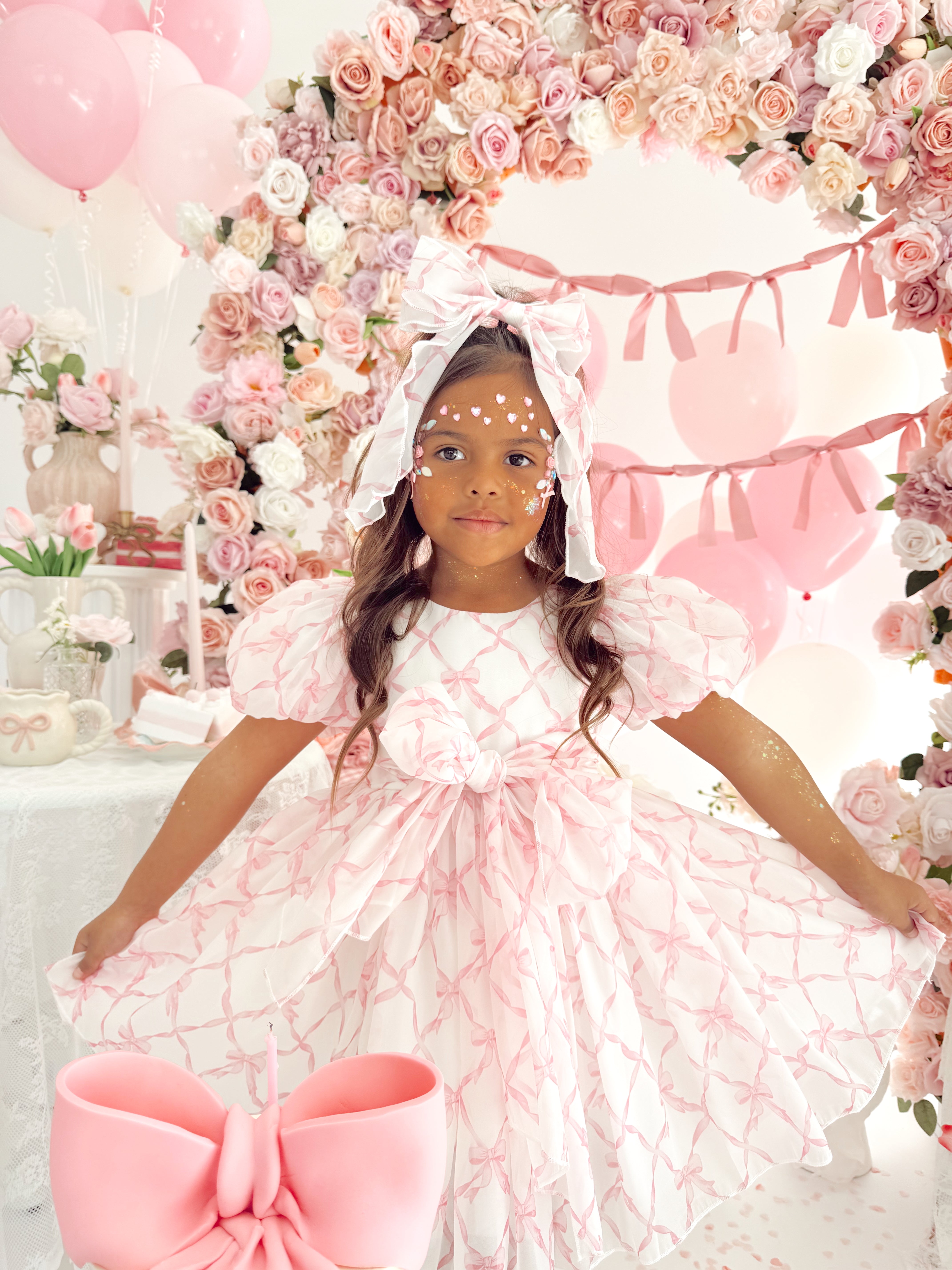 Bo Peep Pink Organza Girl Party Dress Special Occasion Wear Arabella & Rose Bo Peep Pink Organza Girl Party Dress Special Occasion Wear Arabella & Rose