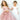 Dusty Rose Swan White Swan Lace Back Dress
