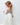 Girls Swan White Long Sleeve Lace Back Flower Girl Dress