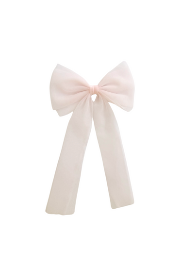 Petal Pink Tulle Girls Hair Bow