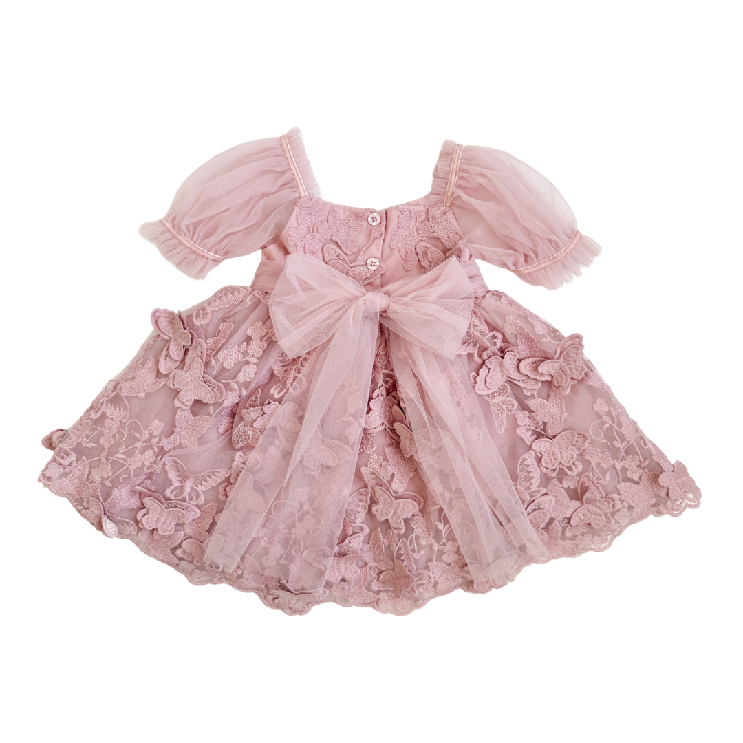 Margot Dusty Rose Pink Girls Party Dress