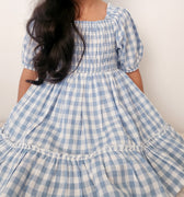 Ella Blue Gingham Dress