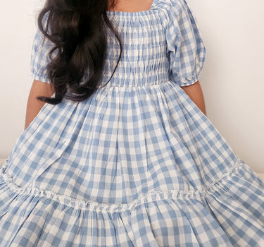 Ella Blue Gingham Dress