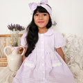 Evie Lou Purple Gingham Girls Dress