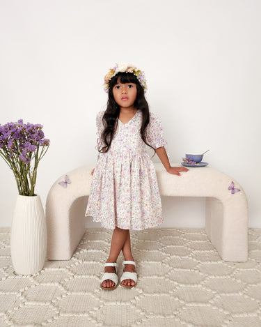 Violet Girls Floral Dress