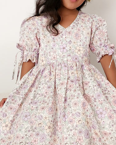 Violet Girls Floral Dress