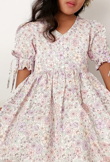 Violet Girls Floral Dress