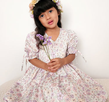 Violet Girls Floral Dress