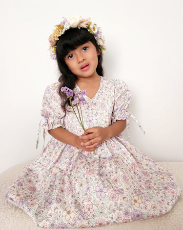 Violet Girls Floral Dress