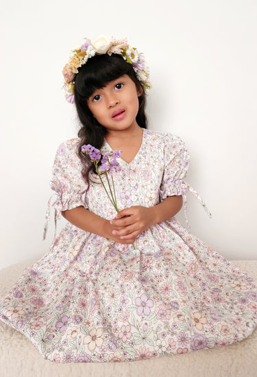 Violet Girls Floral Dress