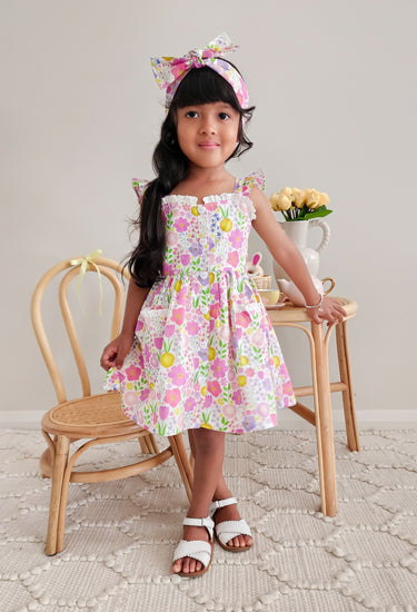 Flower Fields Girls Floral Dress