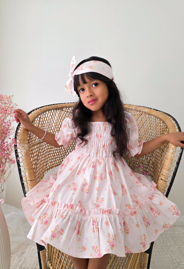 Spring Blossom Girls Floral Dress