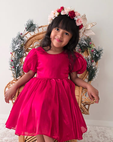 Tabitha Ruby Red Girls Party Dress