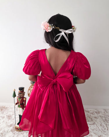 Tabitha Ruby Red Girls Party Dress