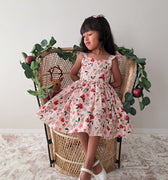 Holiday Blossom Girls Pink Floral Dress
