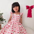 Strawberry Sweetheart Girls Red Floral Dress