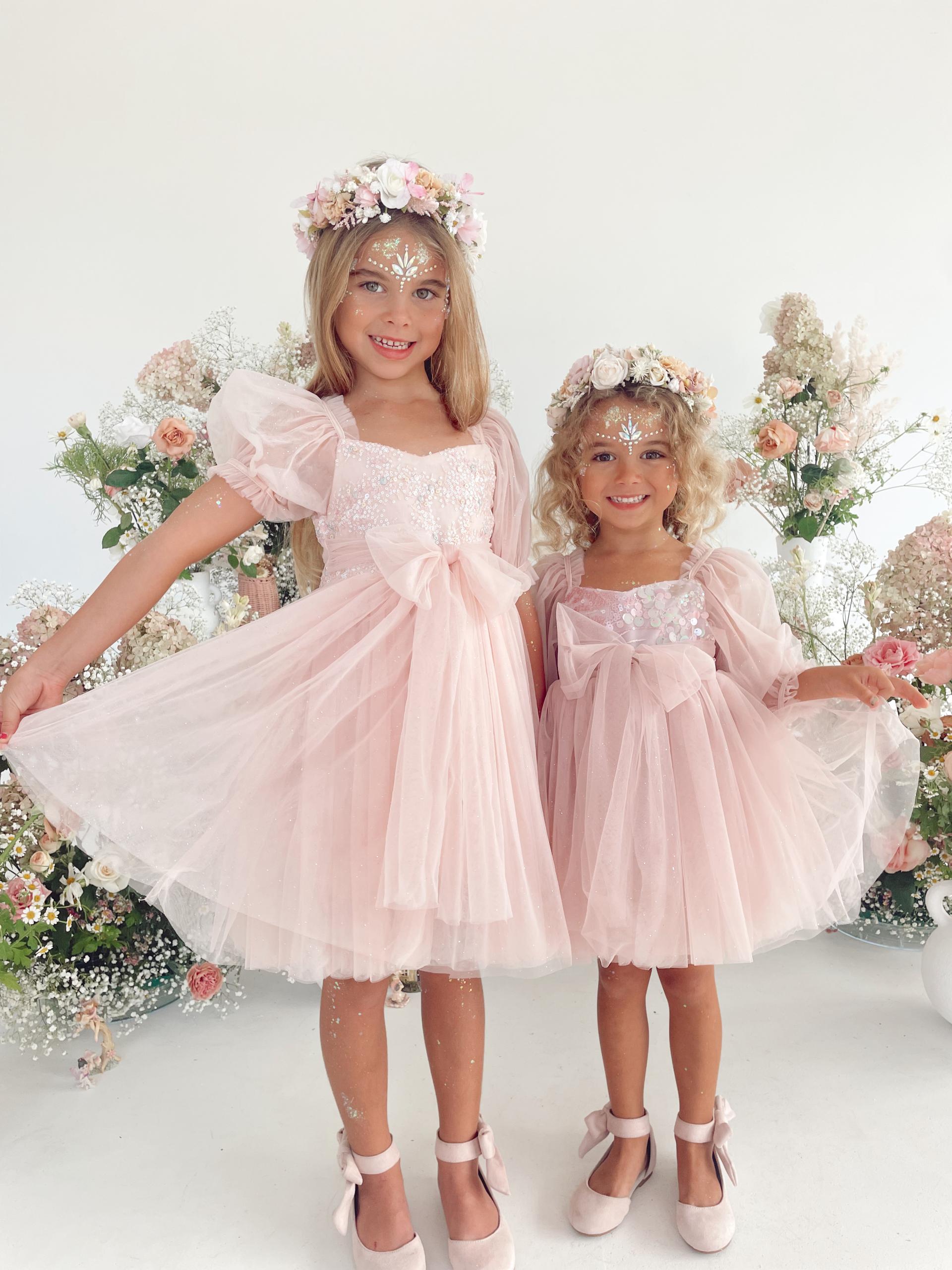 Arista Ocean Dusty Pink Sparkle Sequin Girls Party Dress Special arista-ocean-dusty-pink-sparkle-sequin-girls-party-dress-special