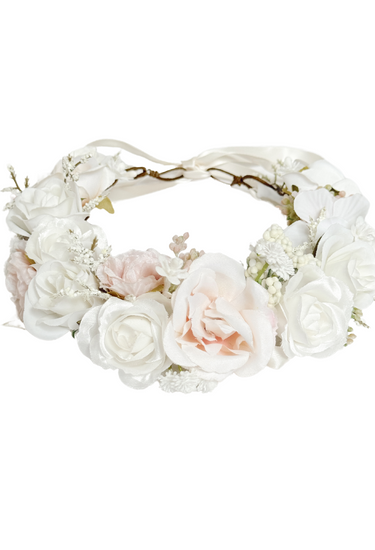 Ballerina White Rose Flower Crown