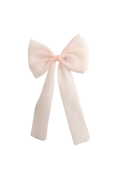 Sweet Strawberry Pink Tulle Girls Hair Bow