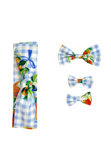 La Vita Belle Baby Girl Blue Gingham Hair Accessories