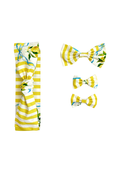Sorrento Citrus Baby Girl Yellow Floral Hair Accessories