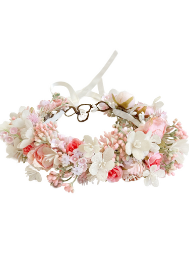 Isabelle Pink Girls Flower Crown