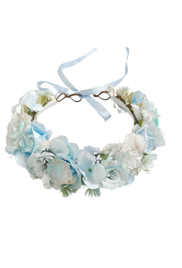 Aquamarine Blue Girls Flower Crown