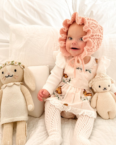 Honey Bunny Romper And Bo Peep Beanie 06