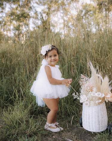 White English Rose Romper