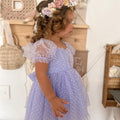 Swiss Dot Gardenia Dress - Periwinkle