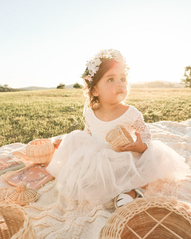 Giselle White Lace Back Dress