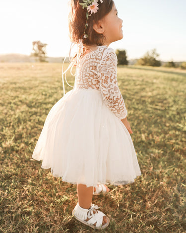 Giselle White Lace Back Dress