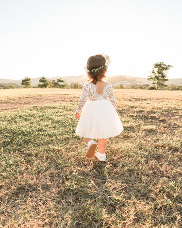 Giselle White Lace Back Dress