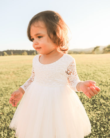 Giselle White Lace Back Dress