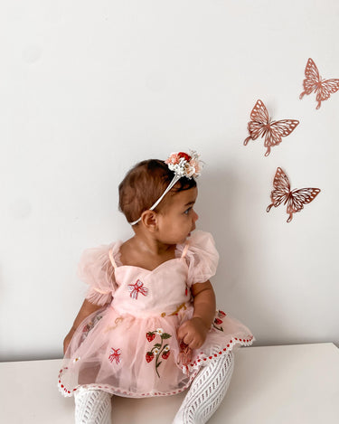Girl Clothes Newborn Long Sleeve Dress Strawberry Fields Pink Baby Girl Tulle Dress Romper Special Occasion Arabella Rose Girl Clothes Newborn Long Sleeve Dress Strawberry Fields Pink Baby Girl Tulle Dress Romper Special Occasion Arabella Rose