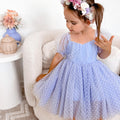 Swiss Dot Gardenia Dress - Periwinkle