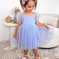 Swiss Dot Gardenia Dress - Periwinkle