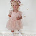 Swiss Dot Gardenia Dress - Pink Rose