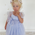 Swiss Dot Gardenia Dress - Periwinkle