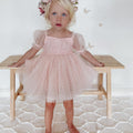 Swiss Dot Gardenia Dress - Pink Rose