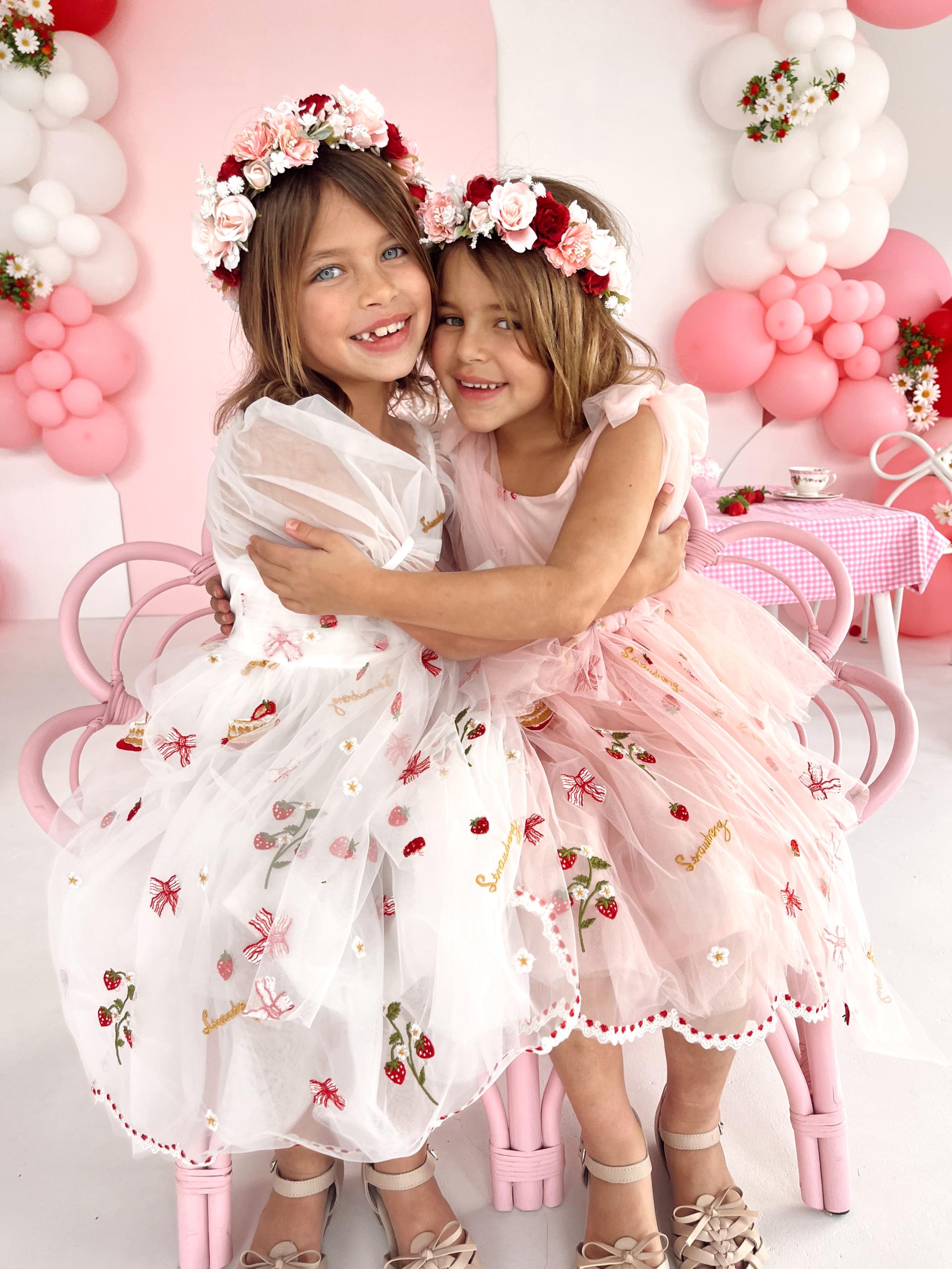 Tea Party Girls Pink Tulle Dress