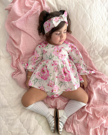 Lucinda Baby Girl Floral Pink Two Piece Set Luxe Girls Clothes