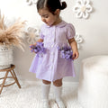 Evie Lou Purple Gingham Girls Dress