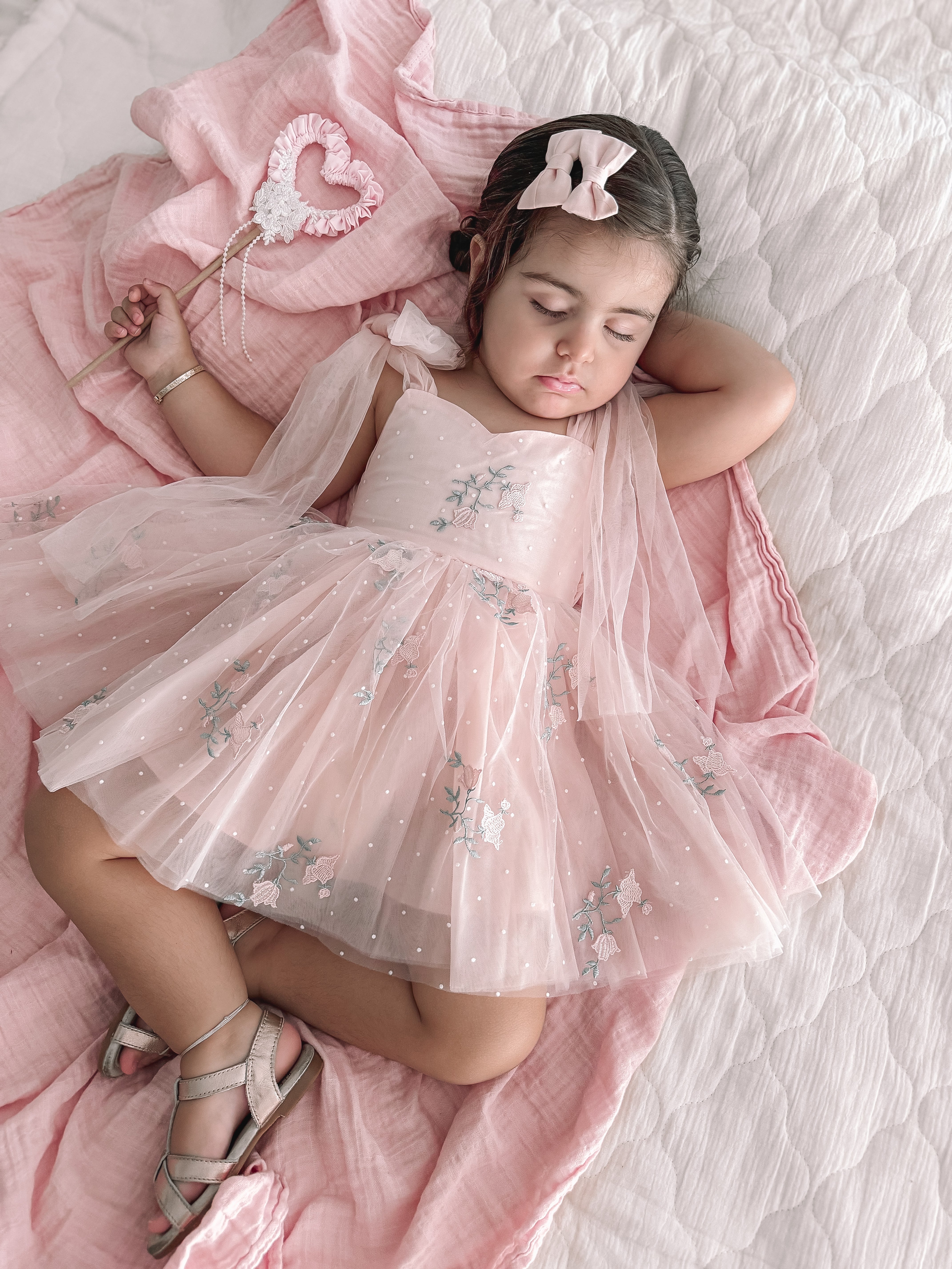 Sleeping Beauty Ballerina Pink Girls Party Dress