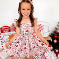 Holiday Blossom Girls Pink Floral Dress