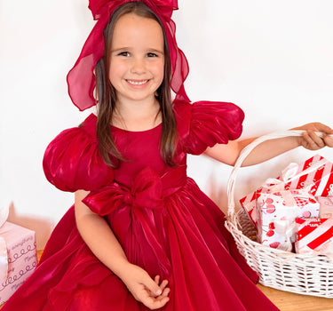 Tabitha Ruby Red Girls Party Dress