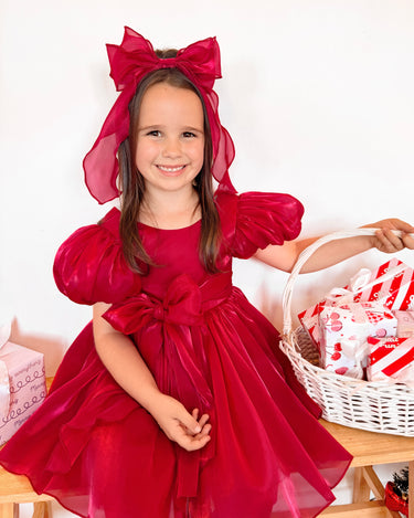Tabitha Ruby Red Girls Party Dress