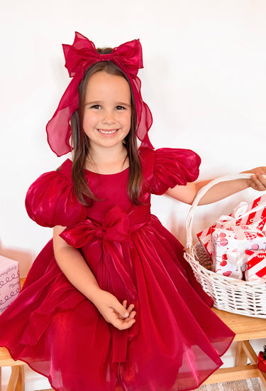 Tabitha Ruby Red Girls Party Dress