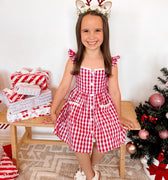 Picnic Red Gingham Girls Dress